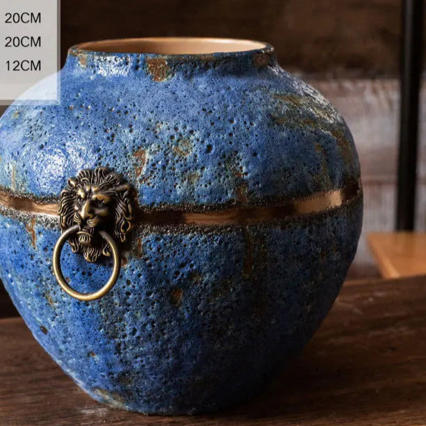 Vase Haut Bleu